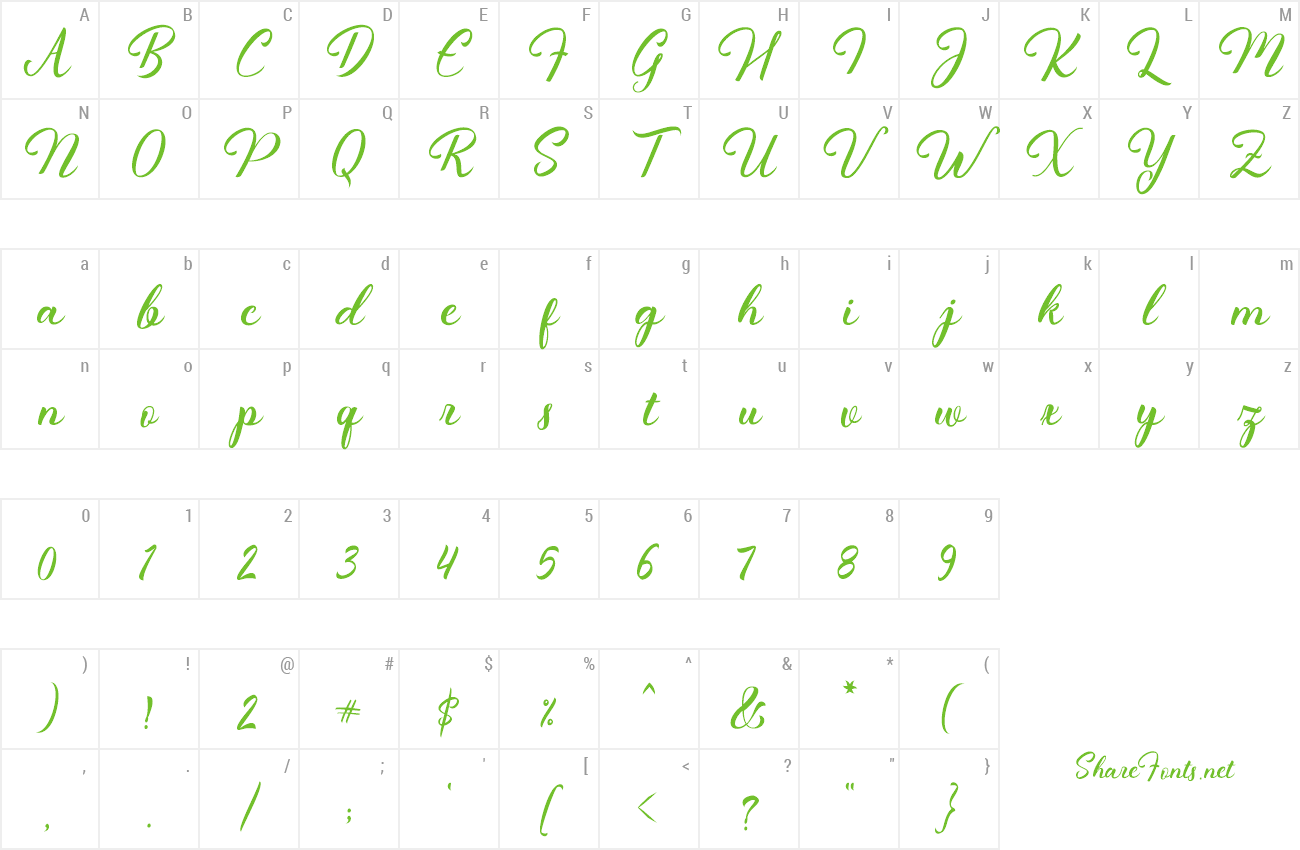 Font Fanesia preview